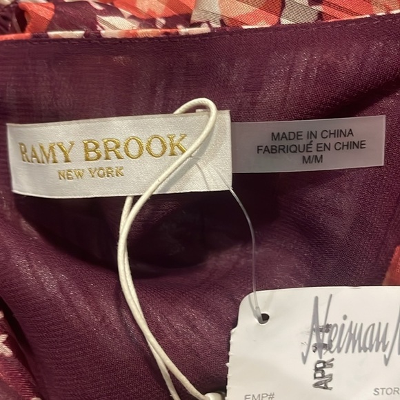 Ramy Brook Melody Floral Wrap Blouse Medium NWT Boho Chiffon - Picture 6 of 15